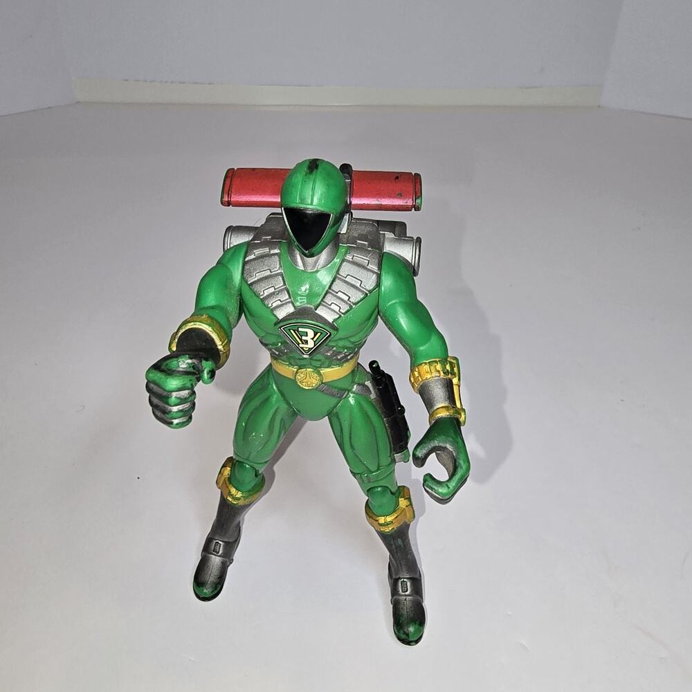 Power Rangers Lightspeed Rescue Green Mega Battle Action Figure